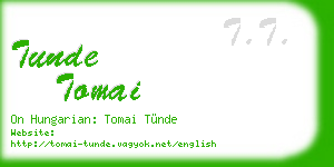 tunde tomai business card