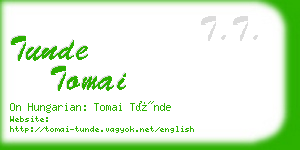 tunde tomai business card